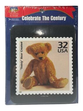 Vintage USPS Teddy Bear Stamp Mousepad Celebrate the Century 1998 Sealed NEW